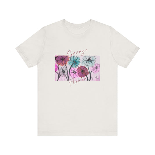 Savage Flower Original ᚾ THE OFFBEAT RUNARS CO. Unisex Jersey Short Sleeve Tee