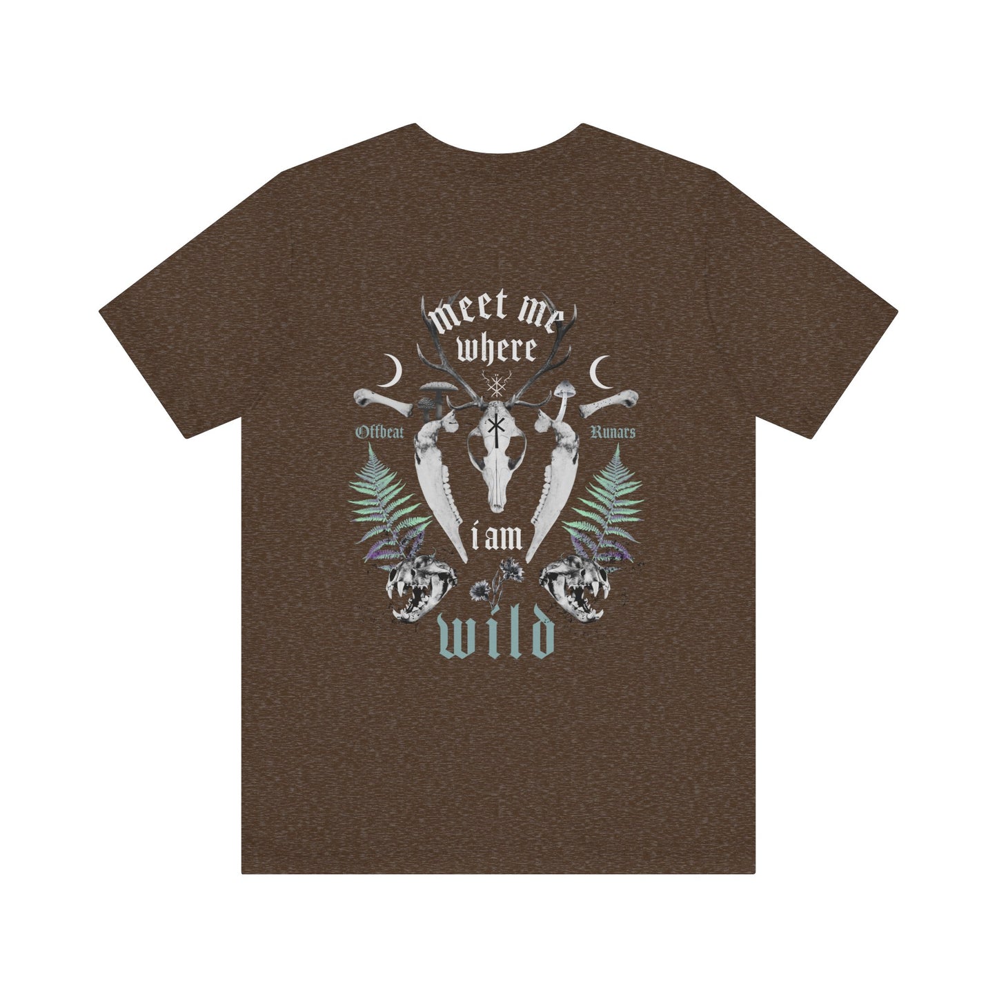 Meet me where I am wild ᚾ THE OFFBEAT RUNARS CO. Unisex Jersey Short Sleeve Tee