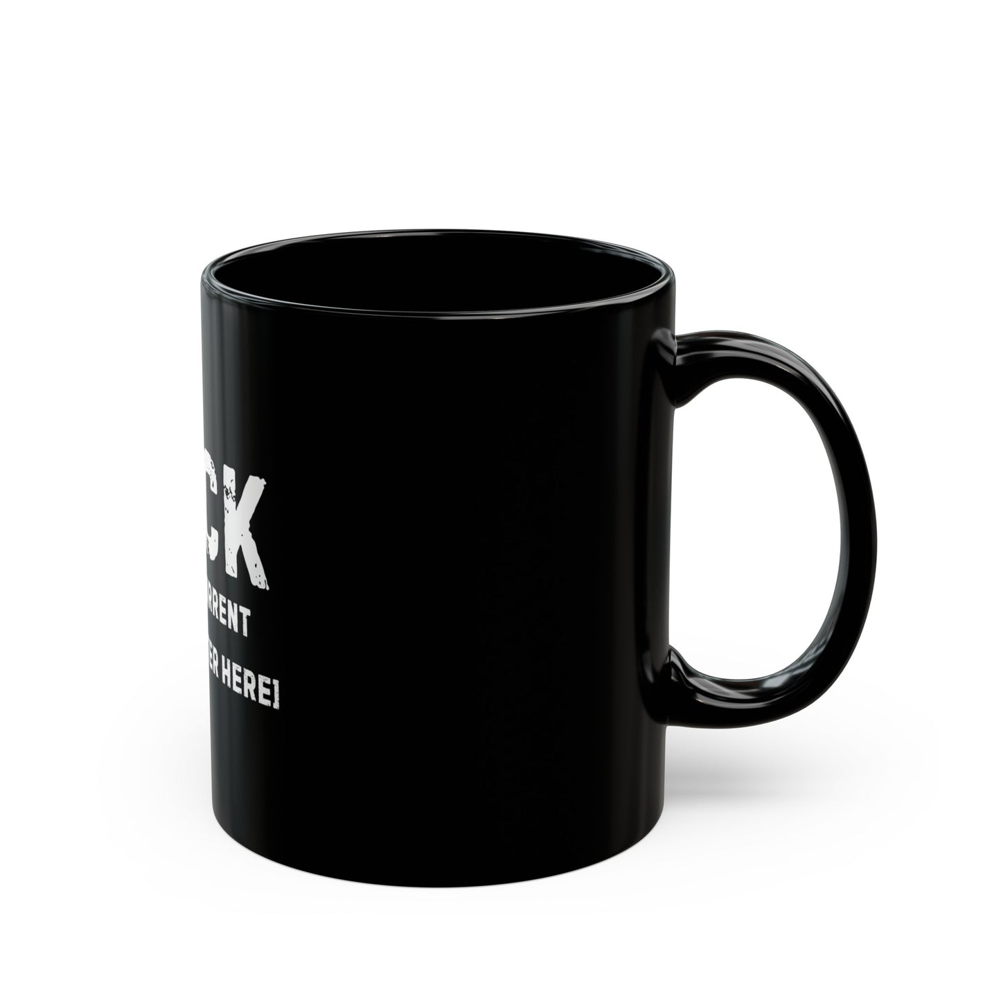 F*CK [Insérer le premier ministre actuel ici] Tasse noire 11 oz ᚾ THE OFFBEAT RUNARS Co.