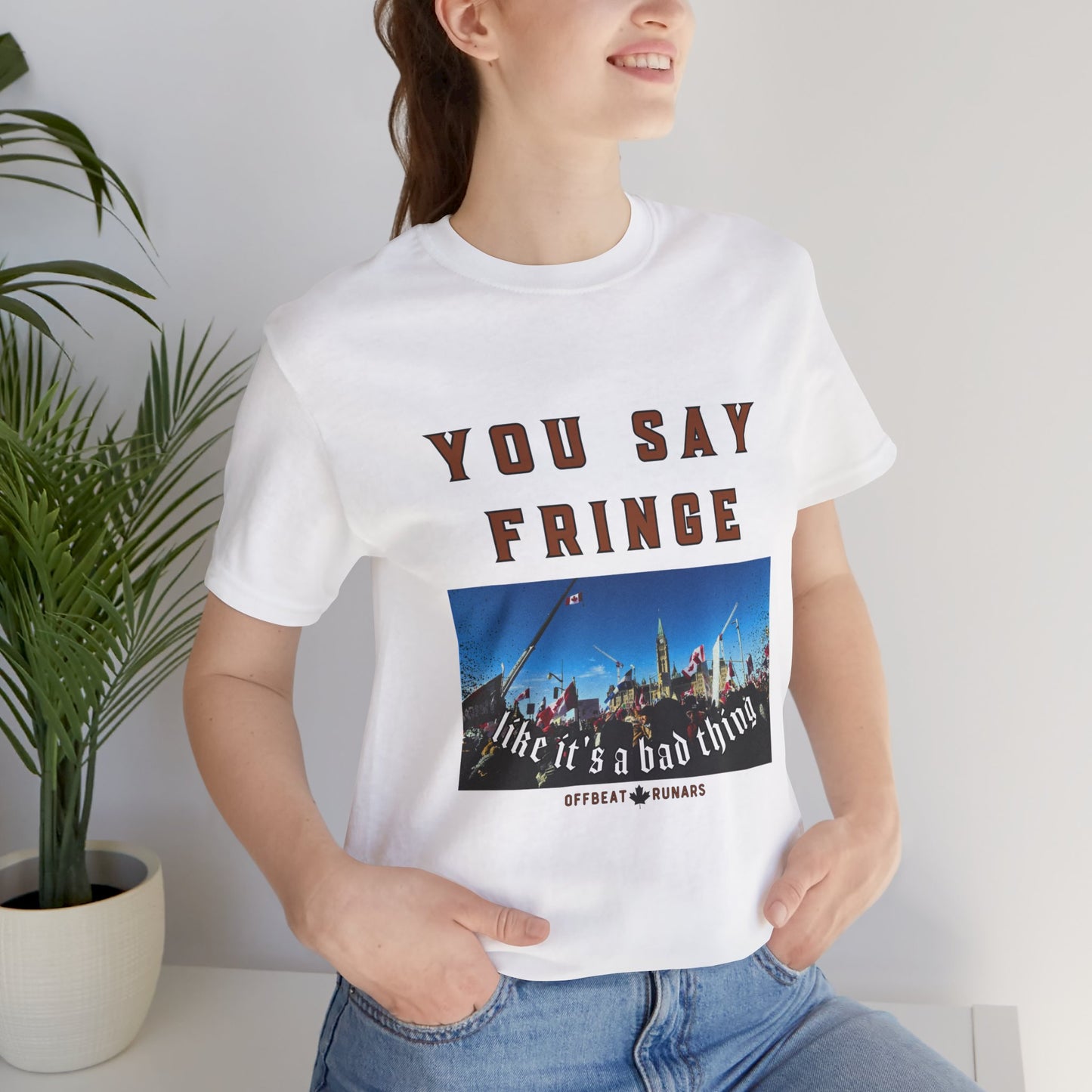 You say fringe ᚾ THE OFFBEAT RUNARS CO. Unisex Jersey Short Sleeve Tee