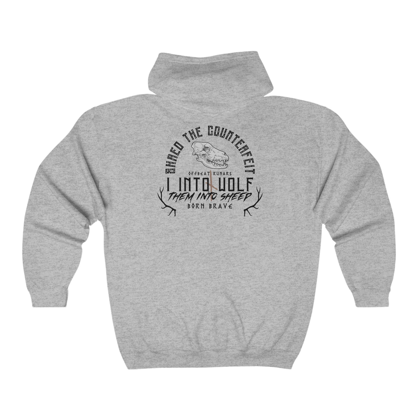 I into wolf Unisex Heavy Blend™ Full Zip Hooded Sweatshirt