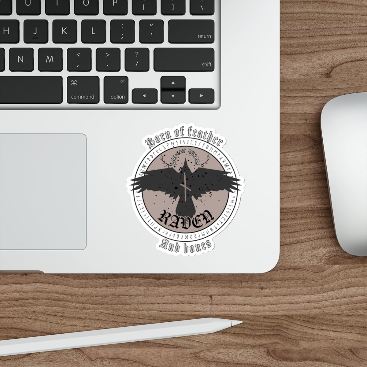 Born of Feather and Bones Raven Die-Cut Stickers