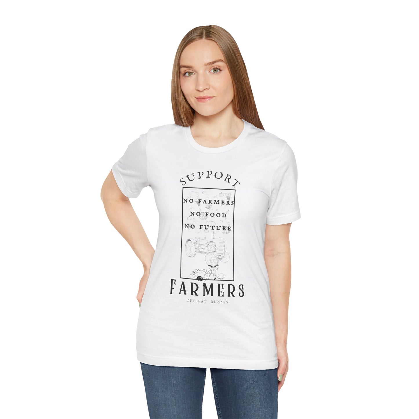 Support the Farmers ᚾ THE OFFBEAT RUNARS CO. Unisex Jersey Short Sleeve Tee