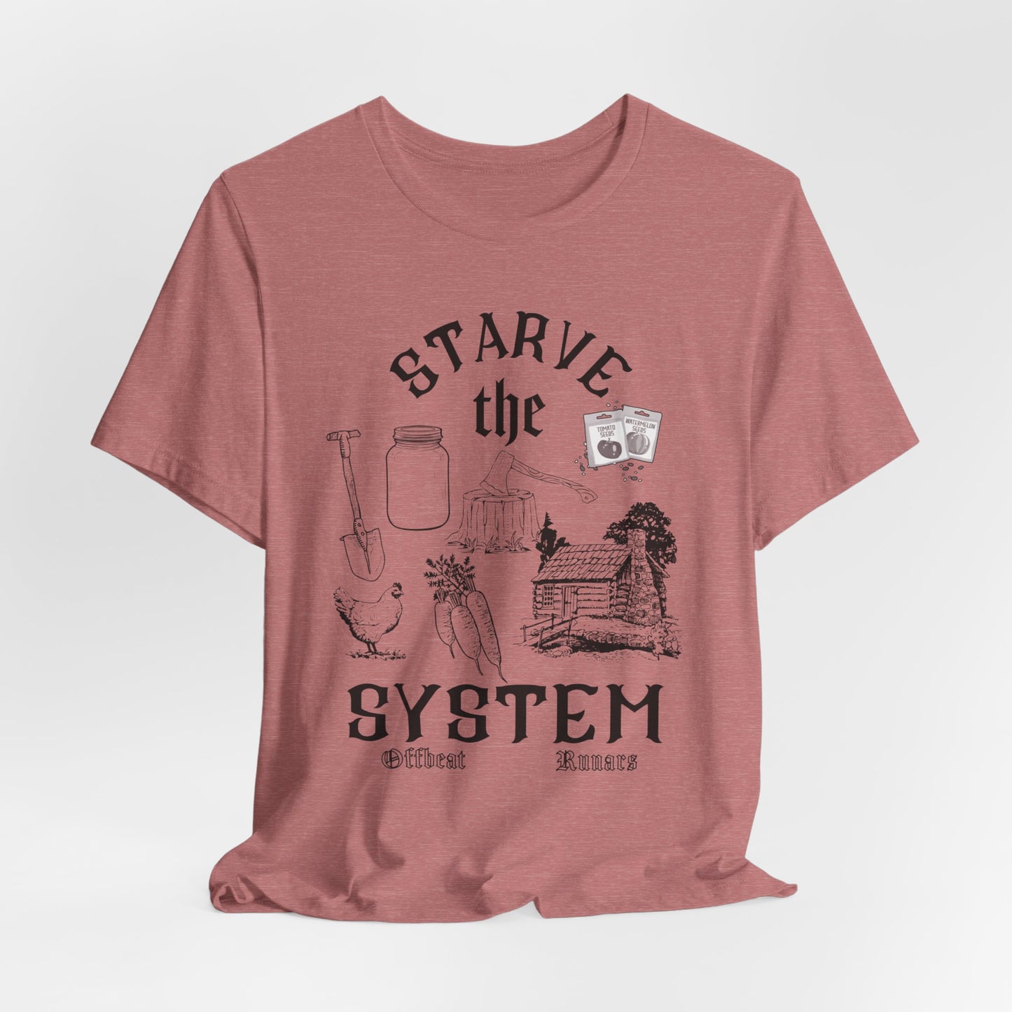 Starve the system ᚾ THE OFFBEAT RUNARS CO. Unisex Jersey Short Sleeve Tee