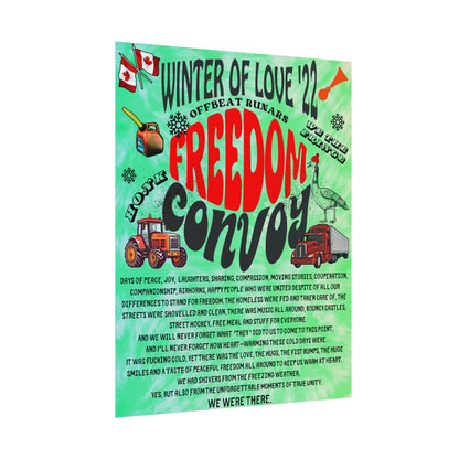 Winter Of Love '22 Freedom Convoy Retro Poster ᚾ THE OFFBEAT RUNARS CO.