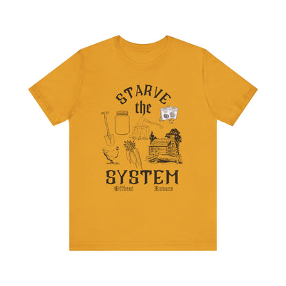 Starve the system ᚾ THE OFFBEAT RUNARS CO. Unisex Jersey Short Sleeve Tee