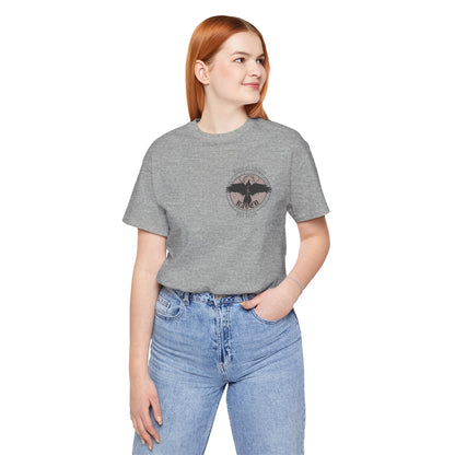 Born of Feather and Bones Raven ᚾ THE OFFBEAT RUNARS CO. Unisex Jersey Short Sleeve Tee