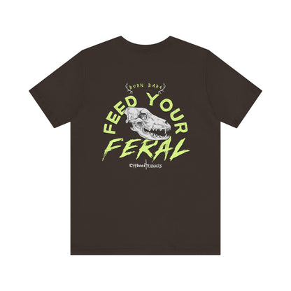 Feed your feral ᚾ THE OFFBEAT RUNARS CO. Unisex Jersey Short Sleeve Tee