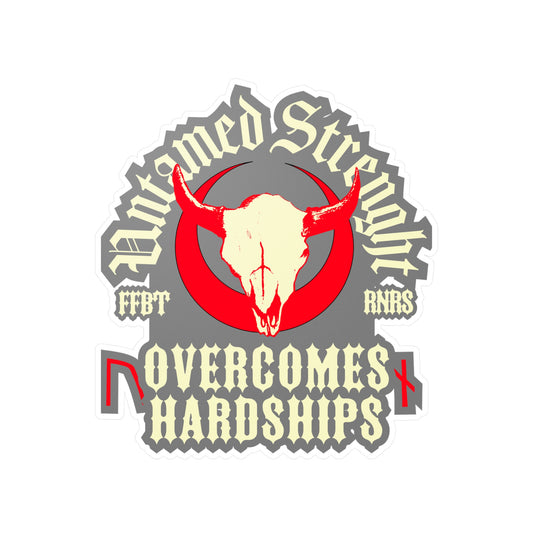 Untamed Strenght Overcomes Hardships Uruz Nauthiz Kiss-Cut Vinyl Decals ᚾ THE OFFBEAT RUNARS CO.