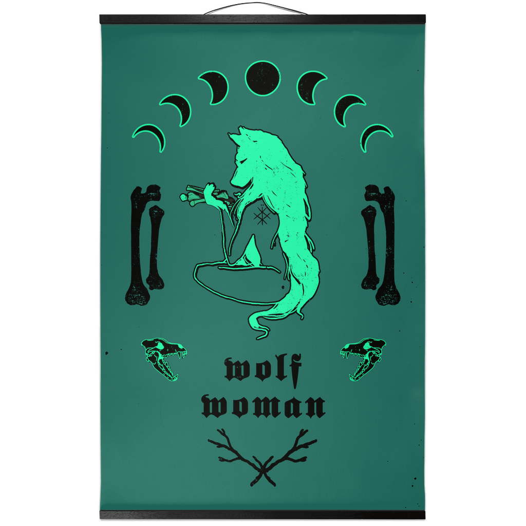 Wolf Woman La Loba Hanging Canvas Prints