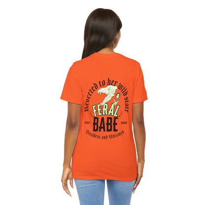 Feral babe ᚾ THE OFFBEAT RUNARS CO. Unisex Jersey Short Sleeve Tee