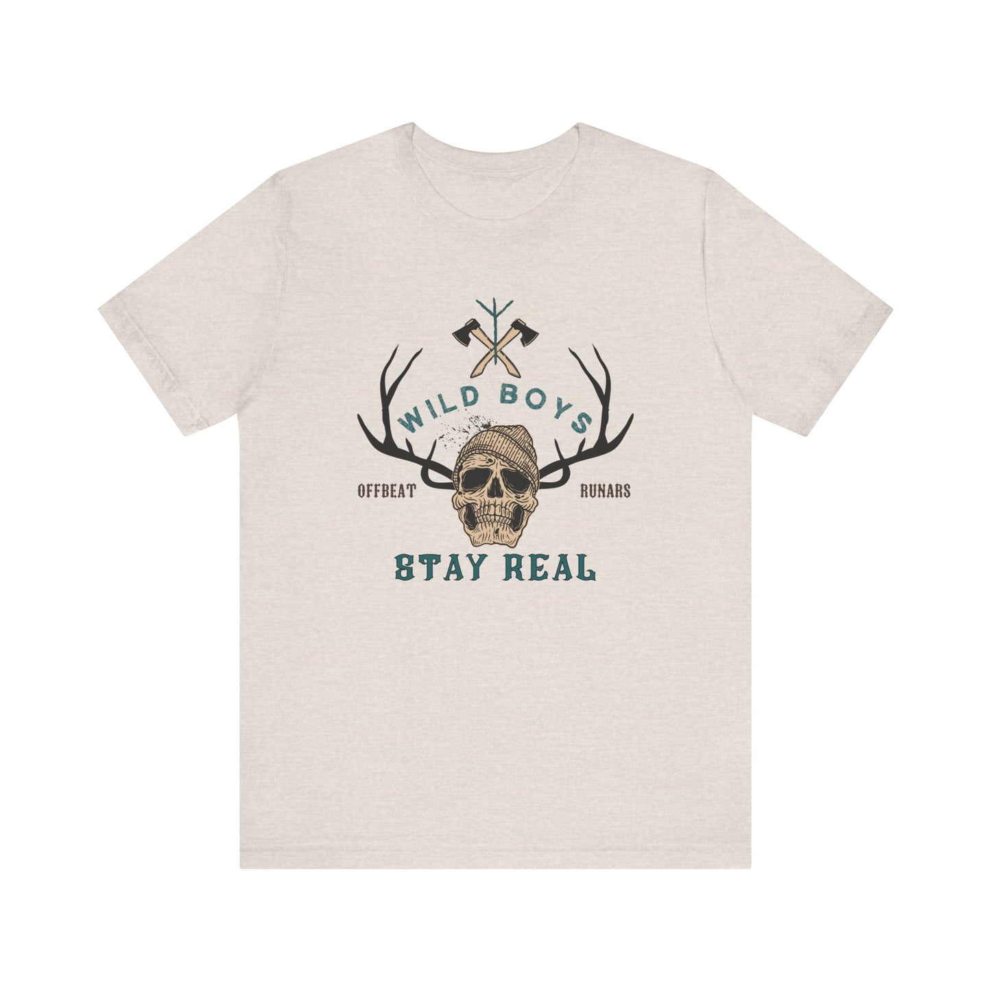 Wild boys stay real ᚾ THE OFFBEAT RUNARS CO. Unisex Jersey Short Sleeve Tee