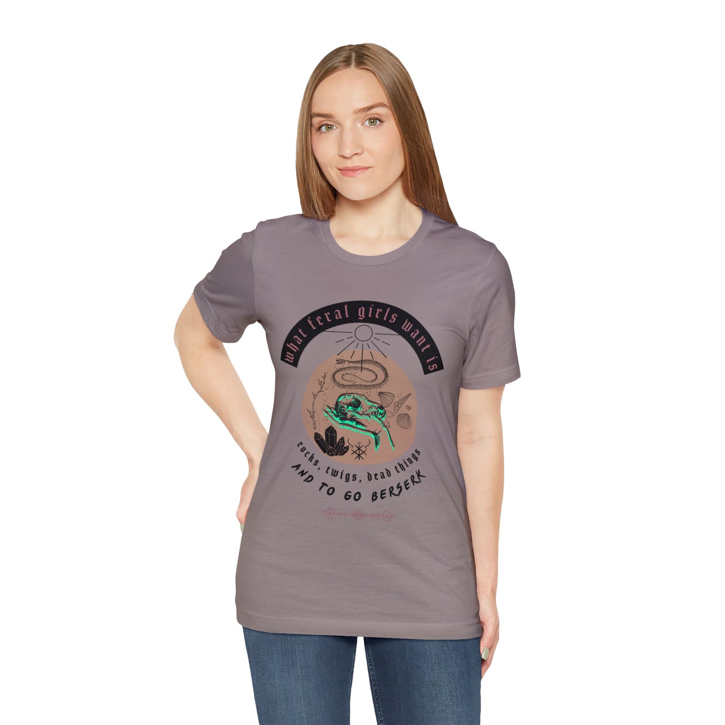 What feral girls want ᚾ THE OFFBEAT RUNARS Unisex Jersey Short Sleeve Tee