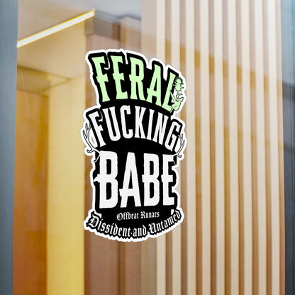 Feral F*cking babe Kiss-Cut Vinyl Decals ᚾ THE OFFBEAT RUNARS CO.