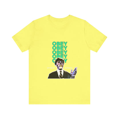 They live Obey ᚾ THE OFFBEAT RUNARS CO. Unisex Jersey Short Sleeve Tee