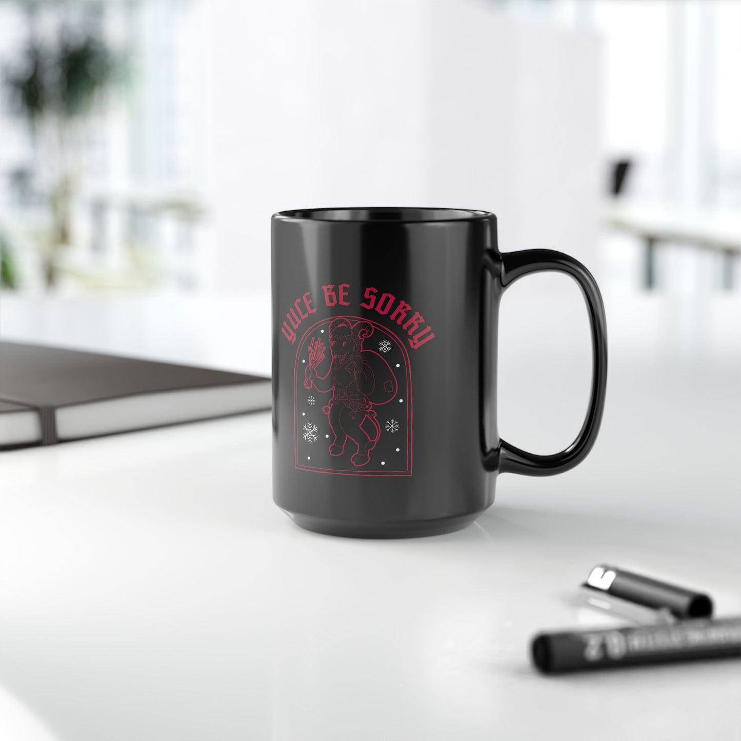 Yule be sorry Krampus Black Mug