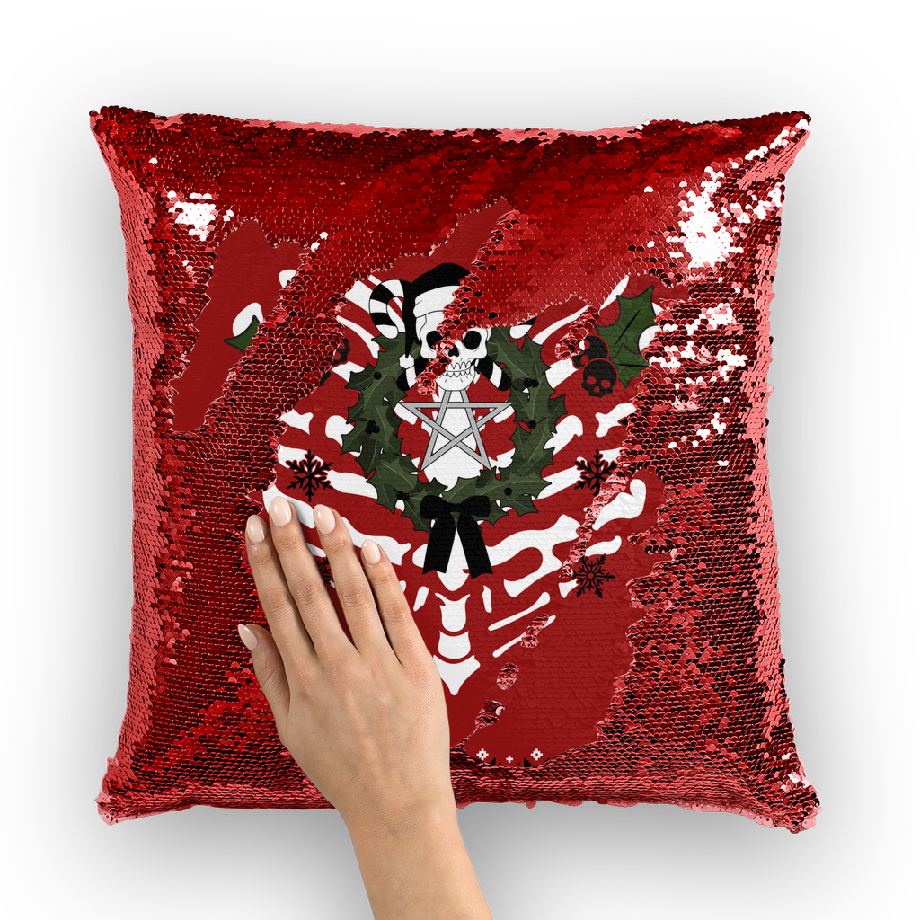 Creepmas cheer Sequin Cushion Cover