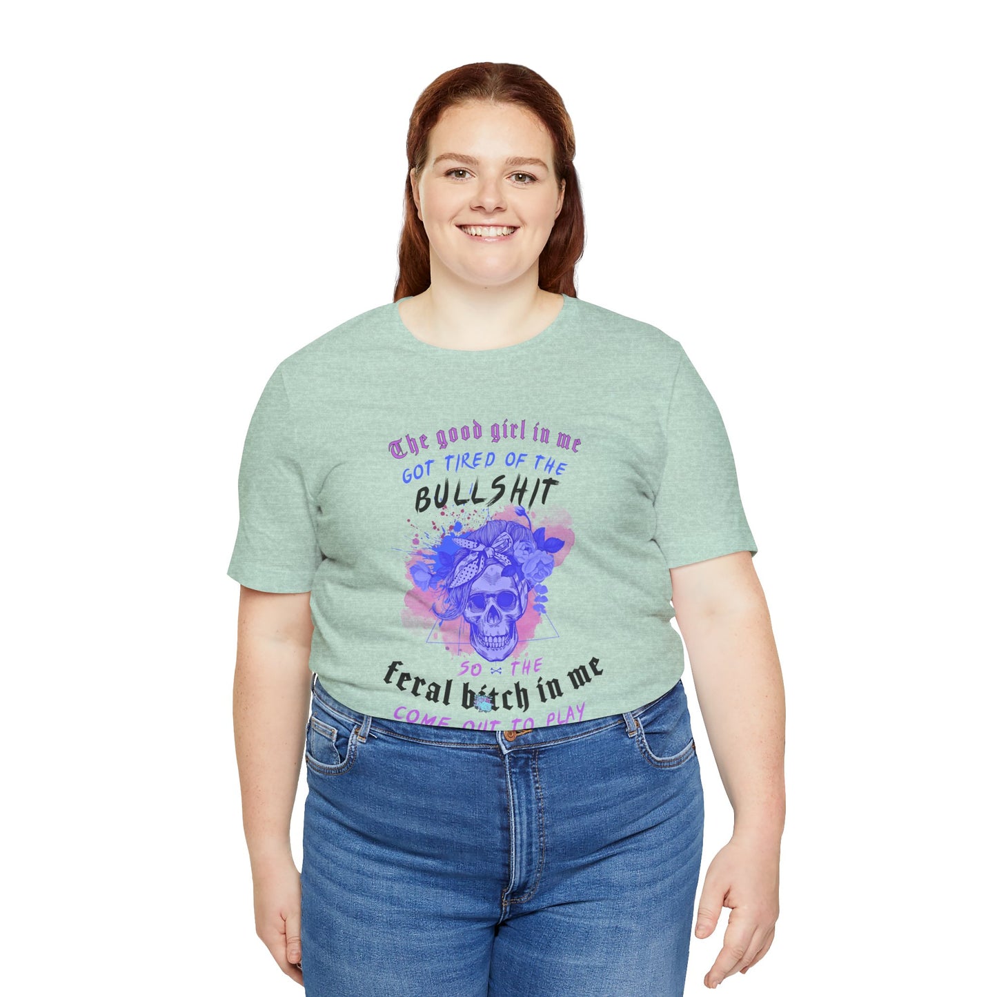 The good girl in me ᚾ THE OFFBEAT RUNARS CO. Unisex Jersey Short Sleeve Tee