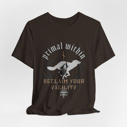 Primal within ᚾ THE OFFBEAT RUNARS CO. Unisex Jersey Short Sleeve Tee