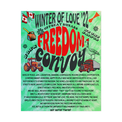 Winter Of Love '22 Freedom Convoy Retro Poster ᚾ THE OFFBEAT RUNARS CO.