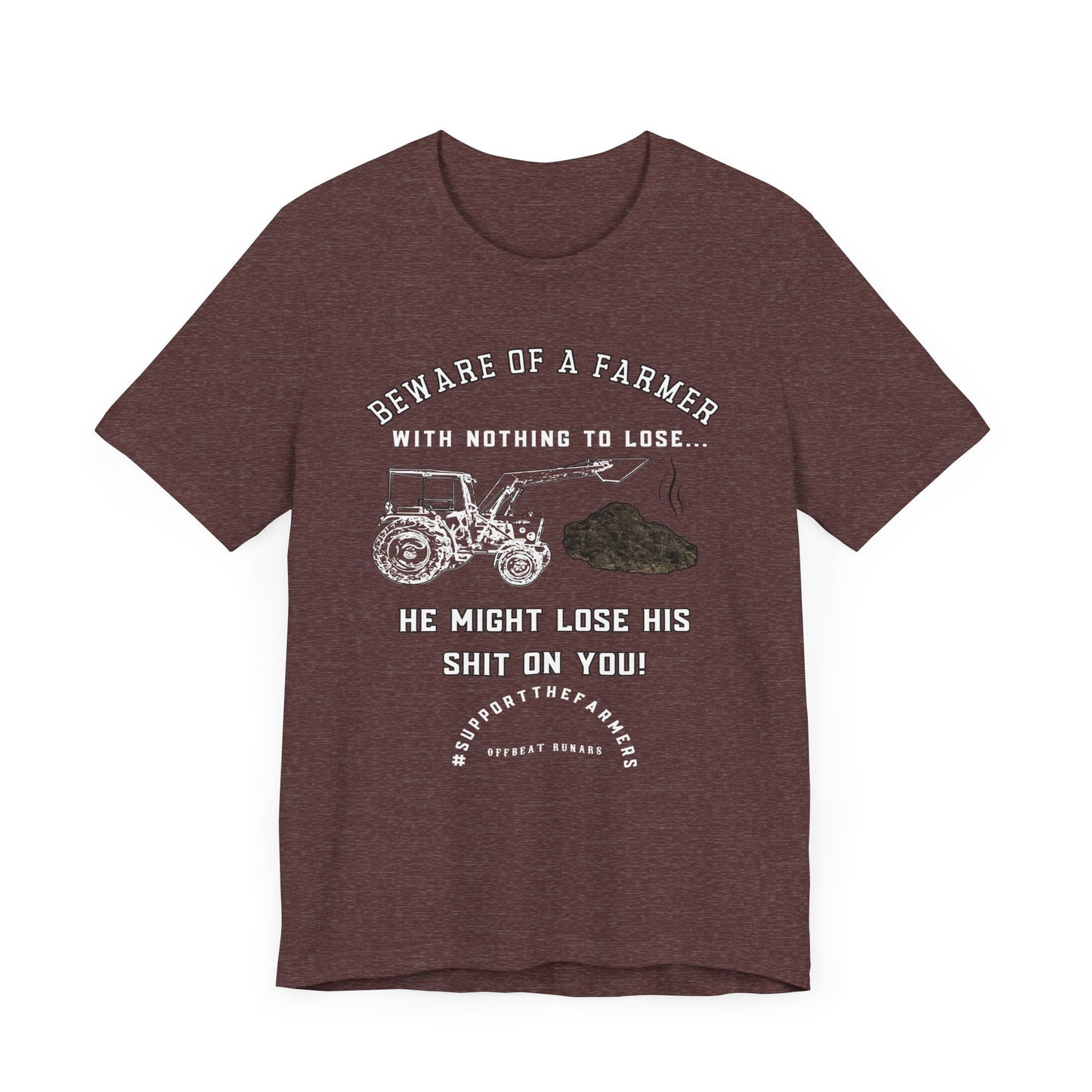 Beware of a farmer ᚾ THE OFFBEAT RUNARS CO. Unisex Jersey Short Sleeve Tee