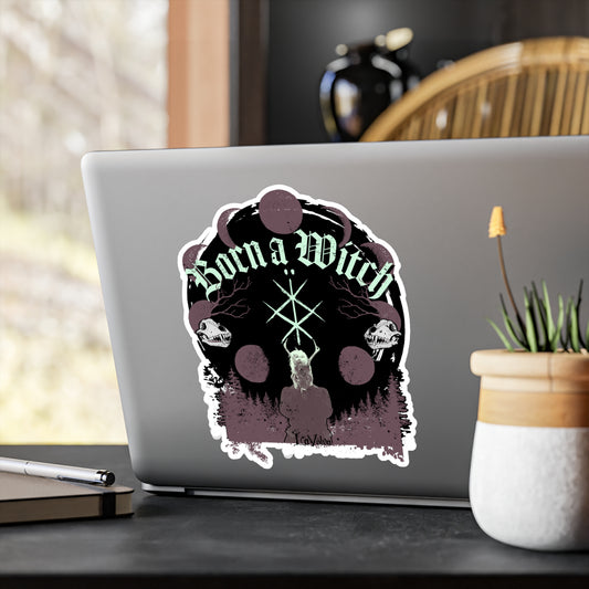 Born a witch Kiss-Cut Vinyl Decals ᚾ THE OFFBEAT RUNARS CO.