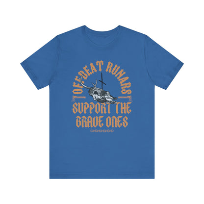 Offbeat Runars Support the Brave ones ᚾ THE OFFBEAT RUNARS Unisex Jersey Short Sleeve Tee