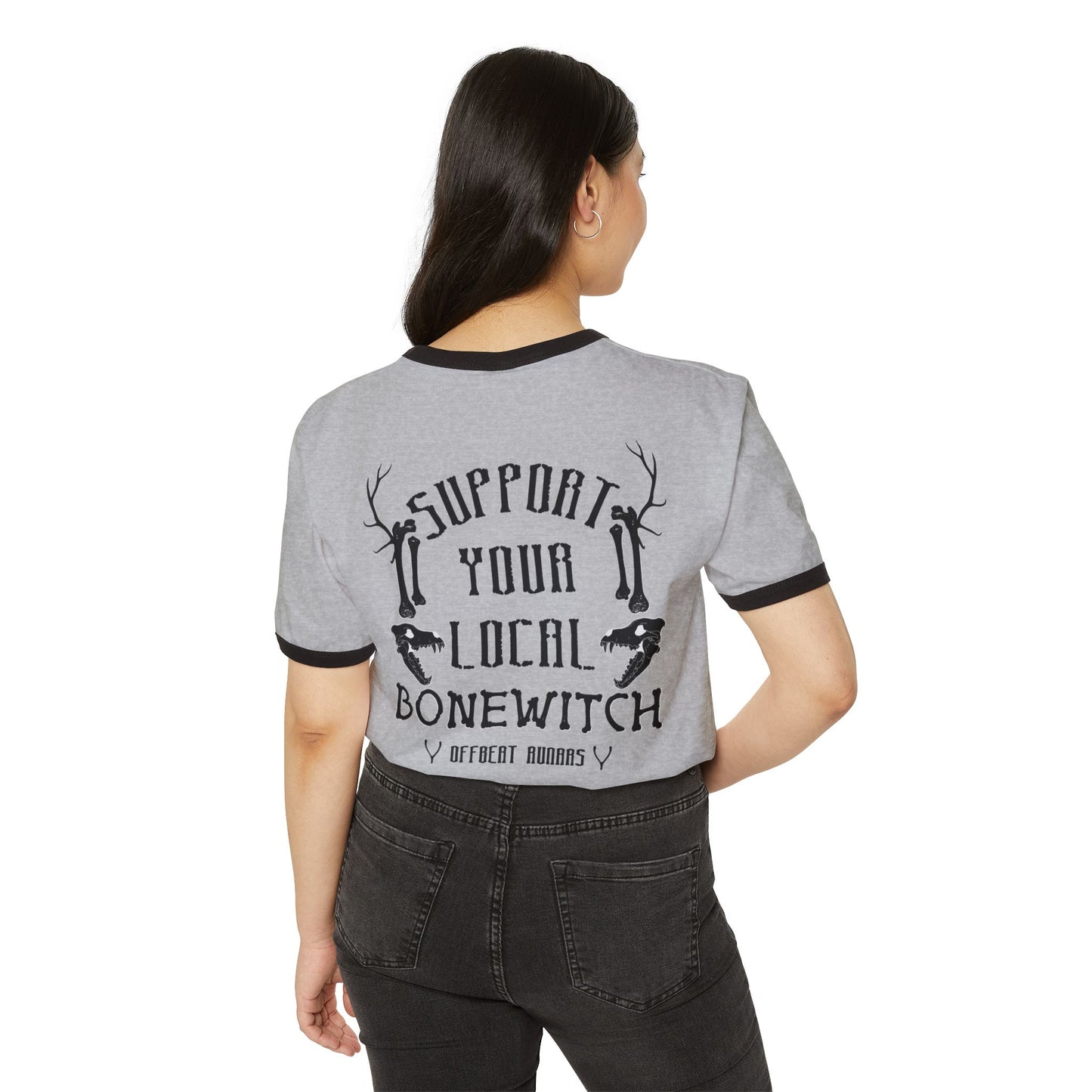 Support your local Bonewitch Unisex Cotton Ringer T-Shirt