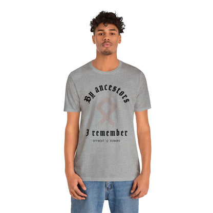 Par ancêtres, je me souviens de la rune Othala ᚾ THE OFFBEAT RUNARS CO. Unisex Jersey Short Sleeve Tee