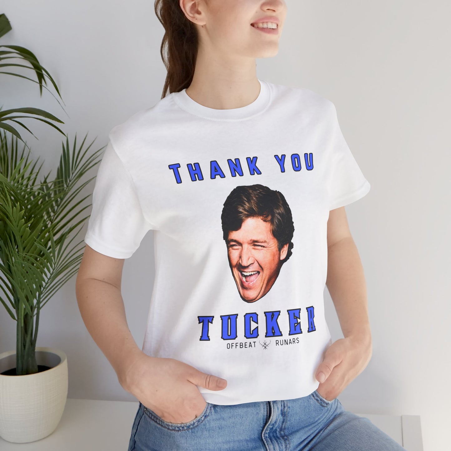 Thank you Tucker ᚾ THE OFFBEAT RUNARS CO. Unisex Jersey Short Sleeve Tee