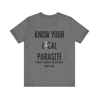 Know your local parasite ᚾ THE OFFBEAT RUNARS CO. Unisex Jersey Short Sleeve Tee