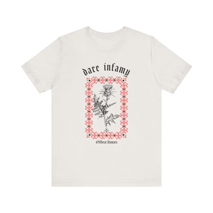 Dare infamy Thistle ᚾ THE OFFBEAT RUNARS CO. Unisex Jersey Short Sleeve Tee