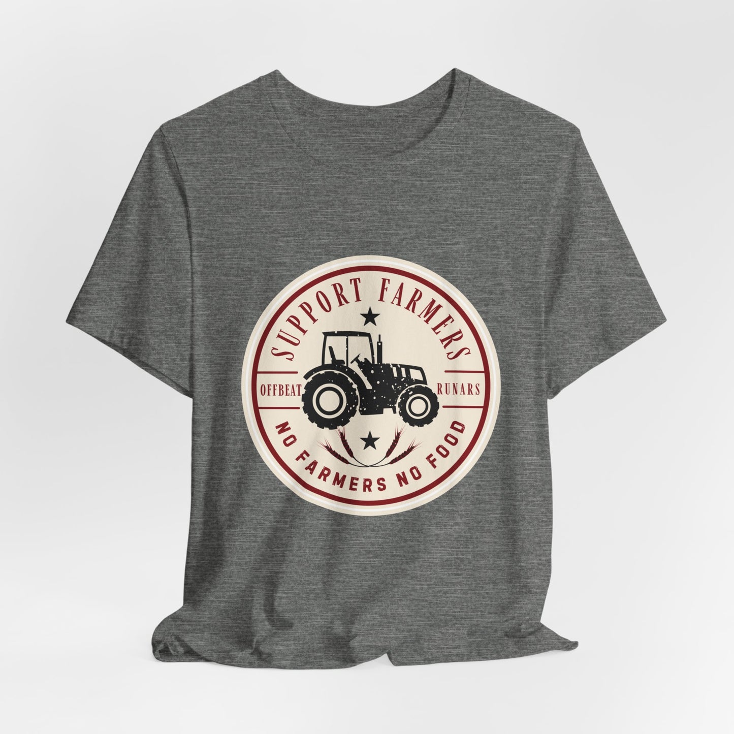 Support our farmers vintage ᚾ THE OFFBEAT RUNARS CO. Unisex Jersey Short Sleeve Tee