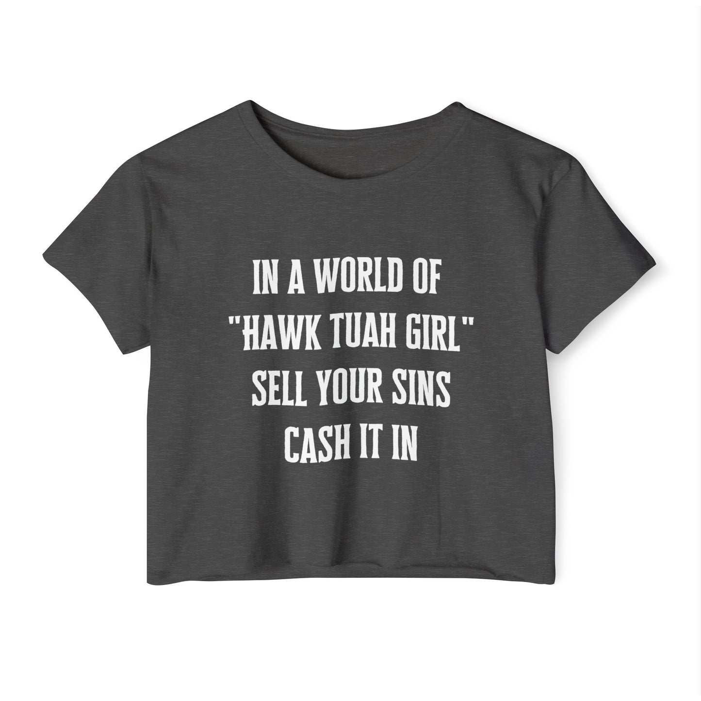 Hawk Tuah Girl Women's Festival Crop Top