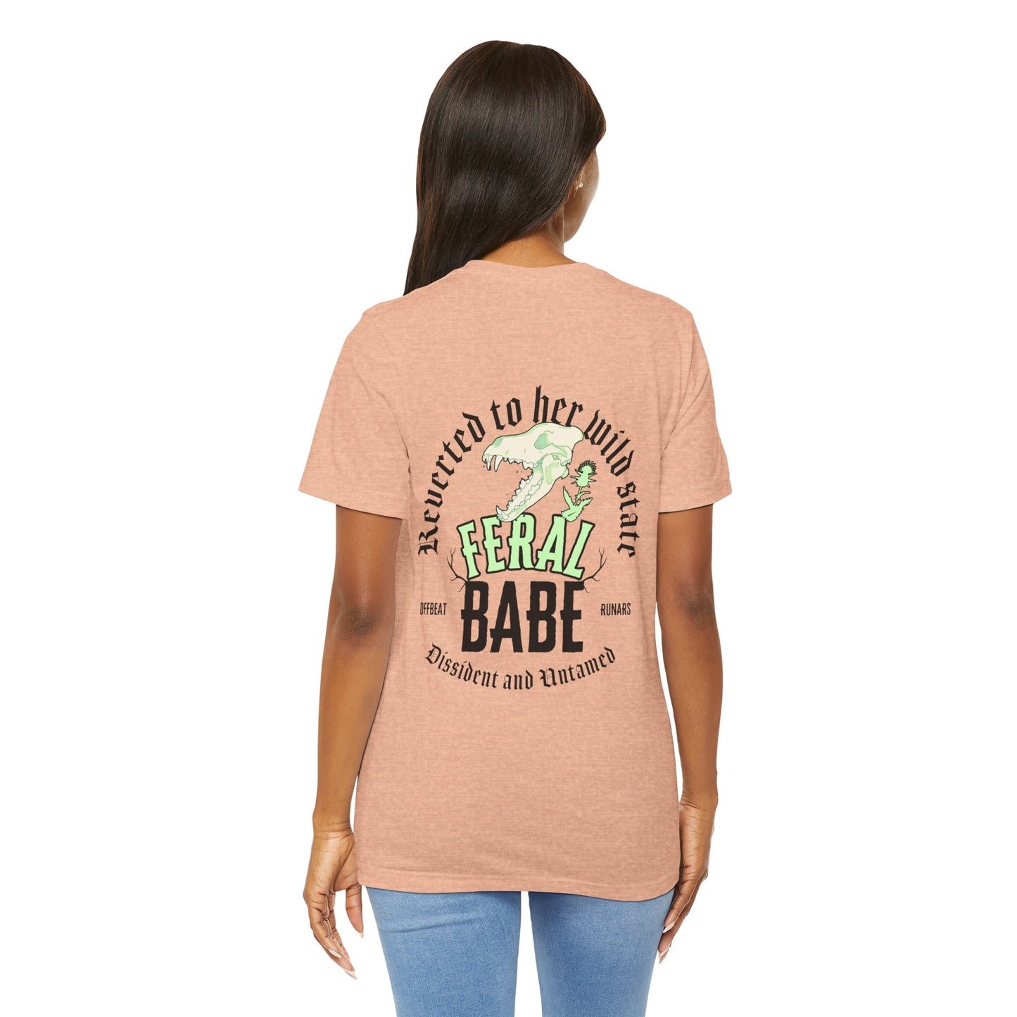 Feral babe ᚾ THE OFFBEAT RUNARS CO. Unisex Jersey Short Sleeve Tee