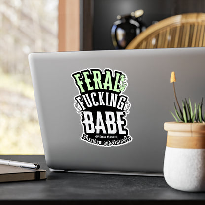 Feral F*cking babe Kiss-Cut Vinyl Decals ᚾ THE OFFBEAT RUNARS CO.