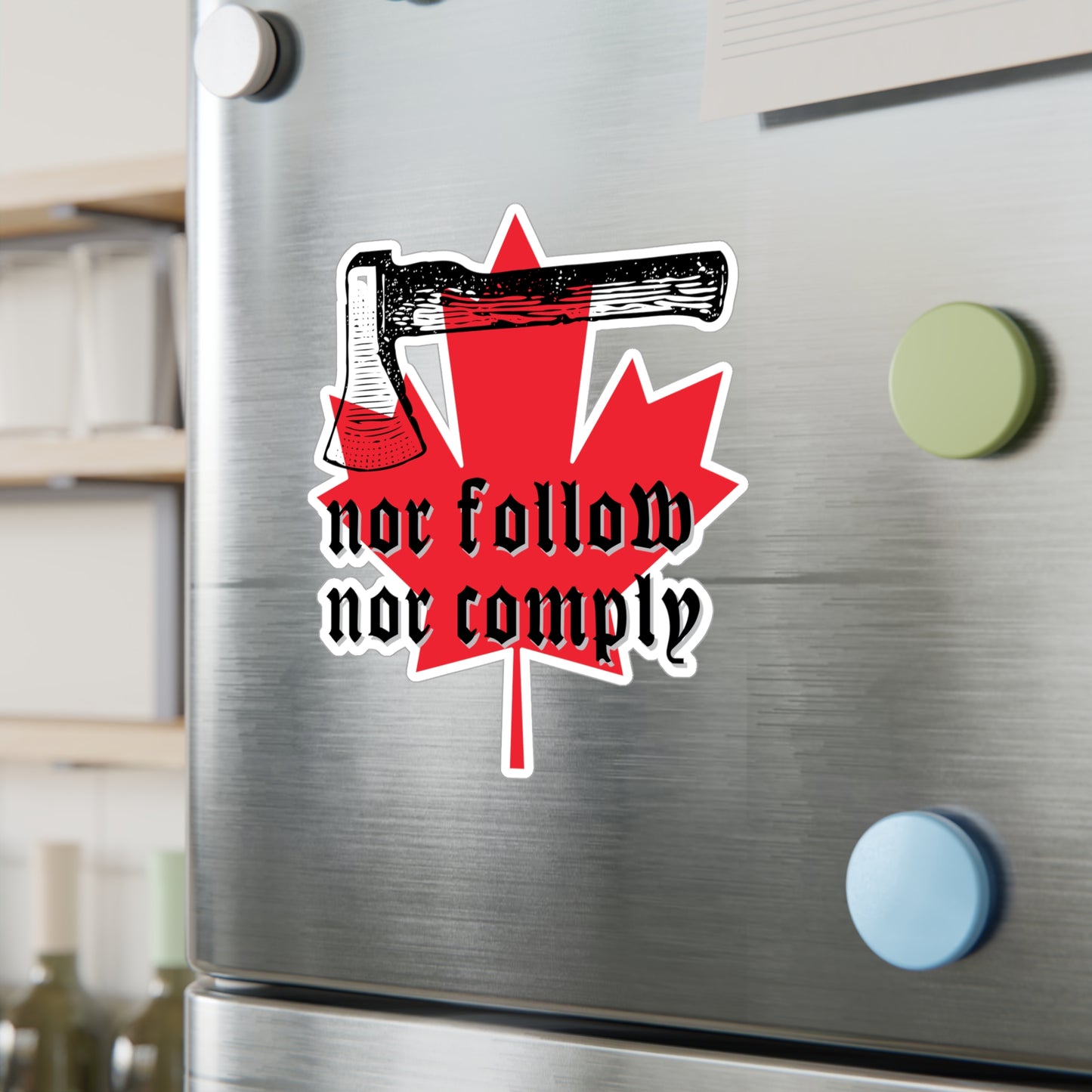 Nor follow nor comply Kiss-Cut Vinyl Decals ᚾ THE OFFBEAT RUNARS CO.