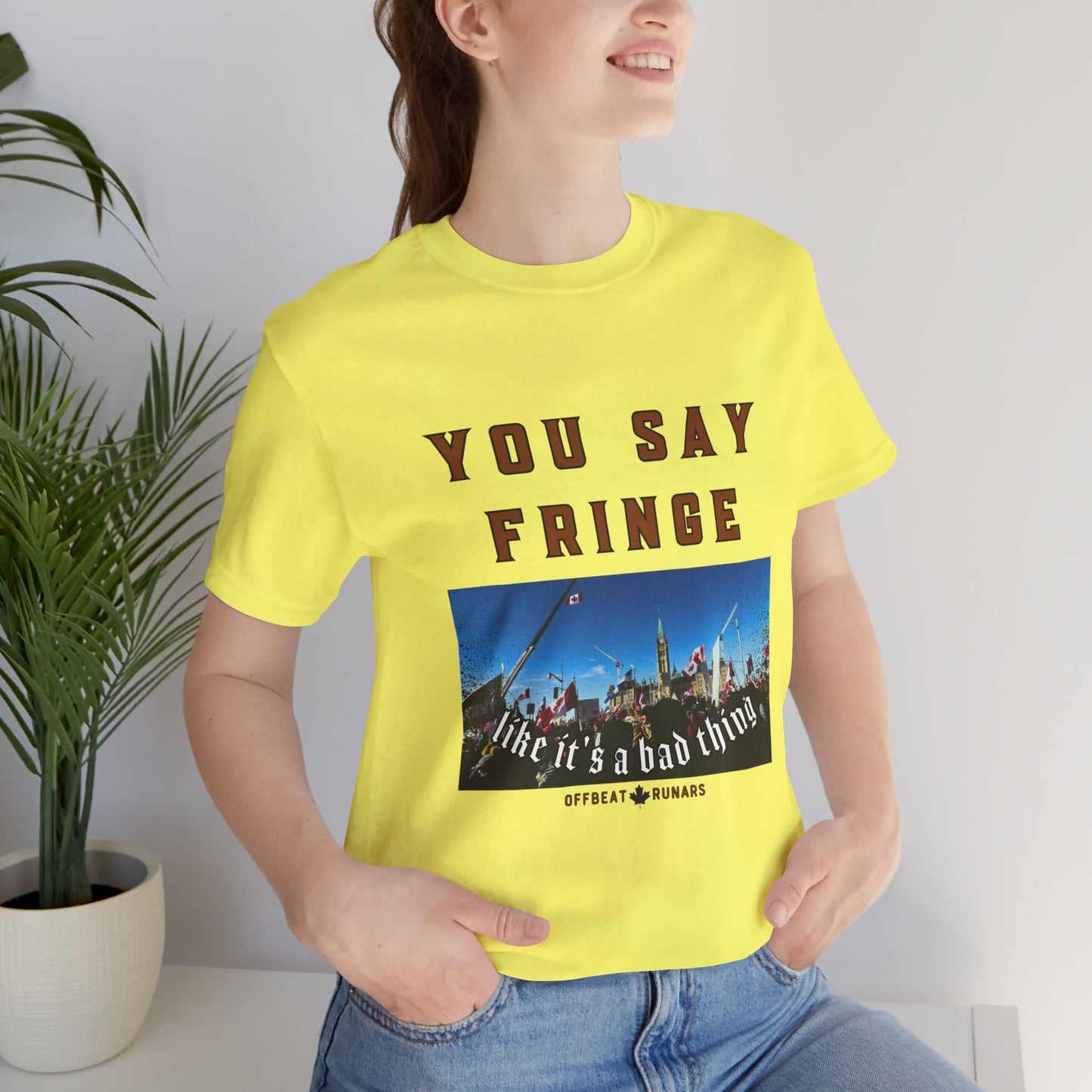 You say fringe ᚾ THE OFFBEAT RUNARS CO. Unisex Jersey Short Sleeve Tee