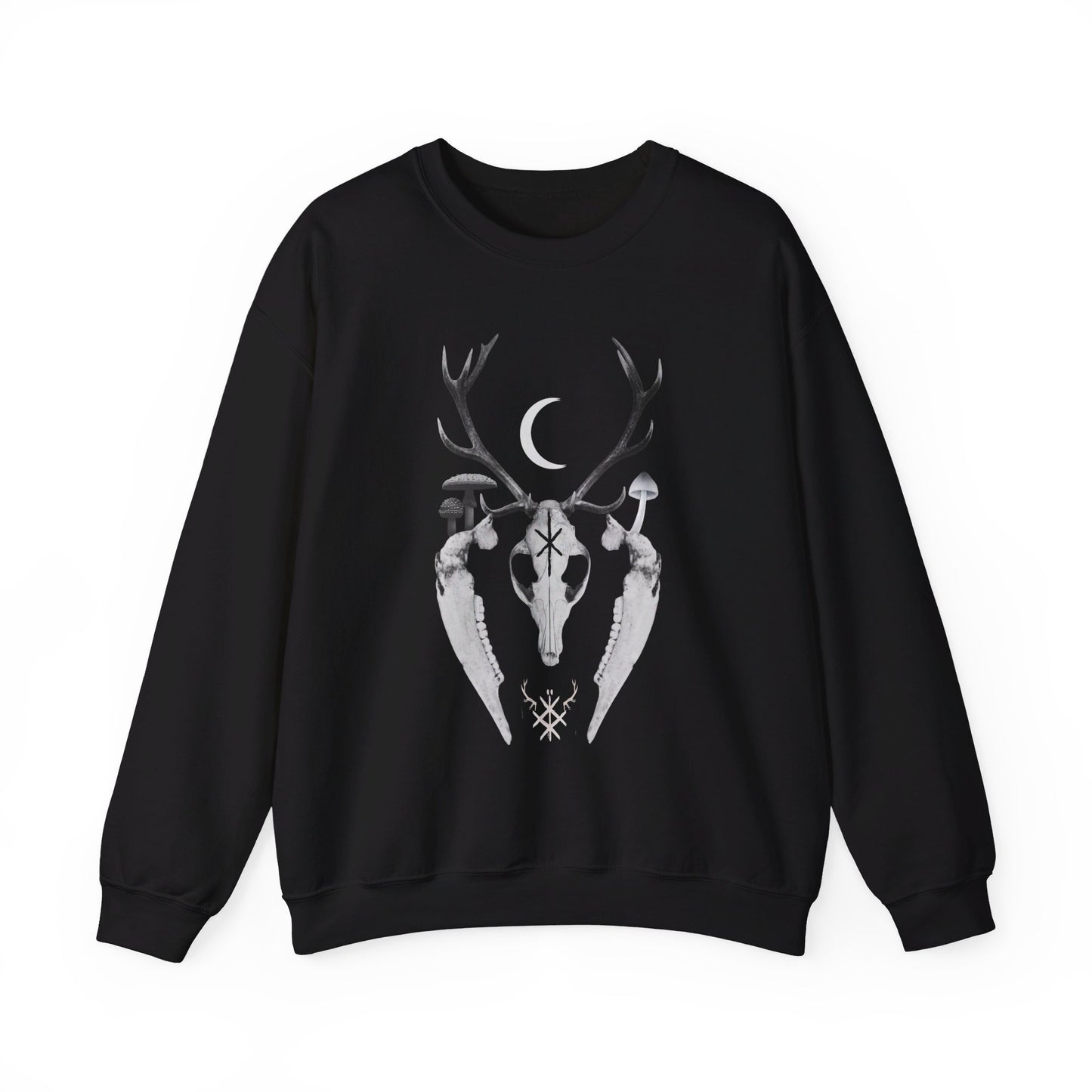 Hagalaz Wilderness ᚾ THE OFFBEAT RUNARS CO. Unisex Heavy Blend™ Crewneck Sweatshirt