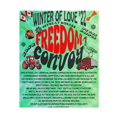 Winter Of Love '22 Freedom Convoy Retro Poster ᚾ THE OFFBEAT RUNARS CO.