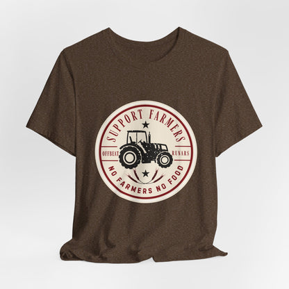 Support our farmers vintage ᚾ THE OFFBEAT RUNARS CO. Unisex Jersey Short Sleeve Tee