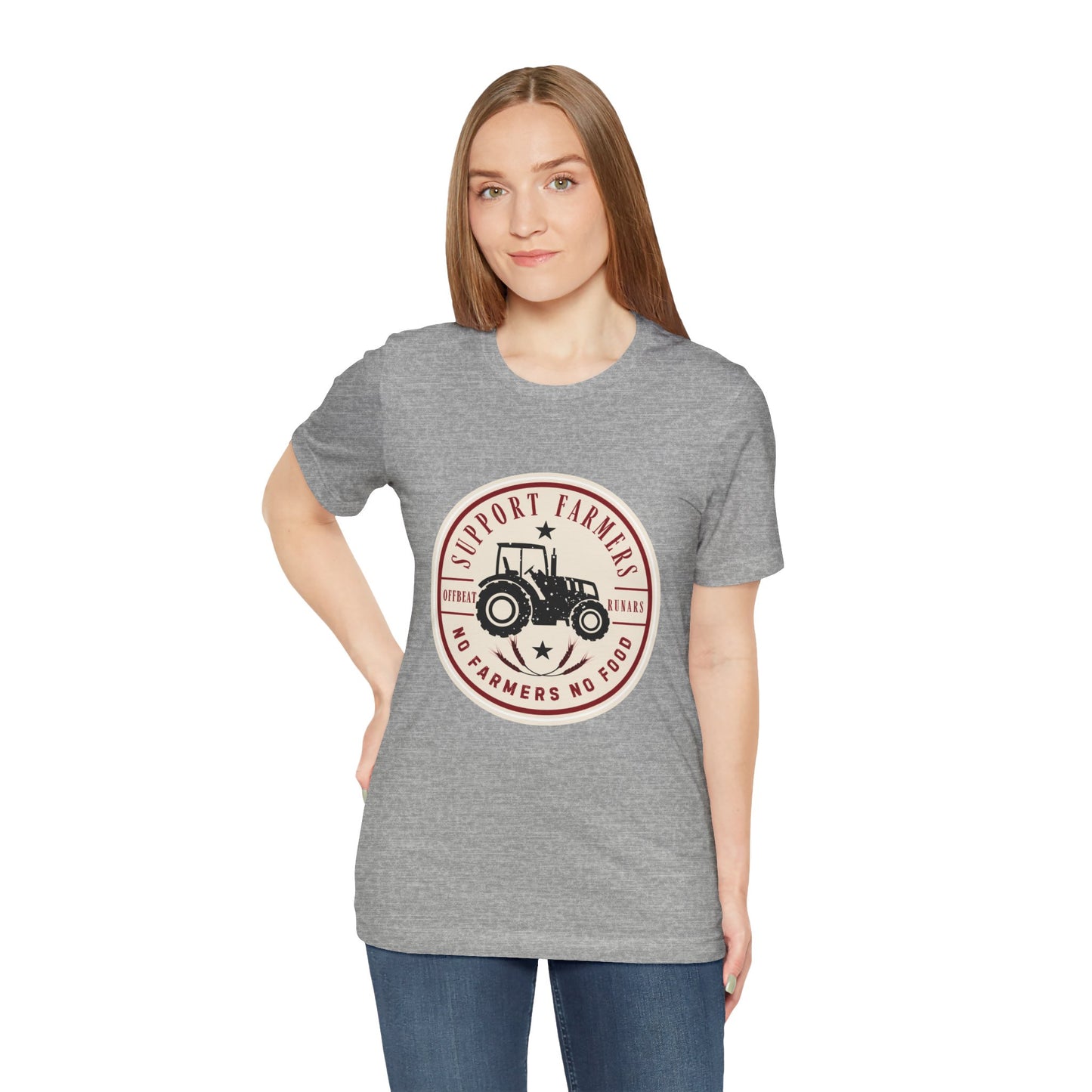 Support our farmers vintage ᚾ THE OFFBEAT RUNARS CO. Unisex Jersey Short Sleeve Tee