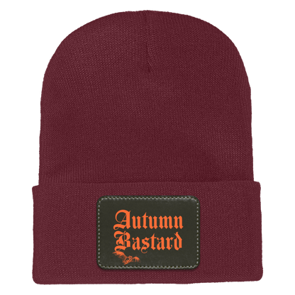 Autumn Bastard Adult Cuffed Knit Beanie Maroon