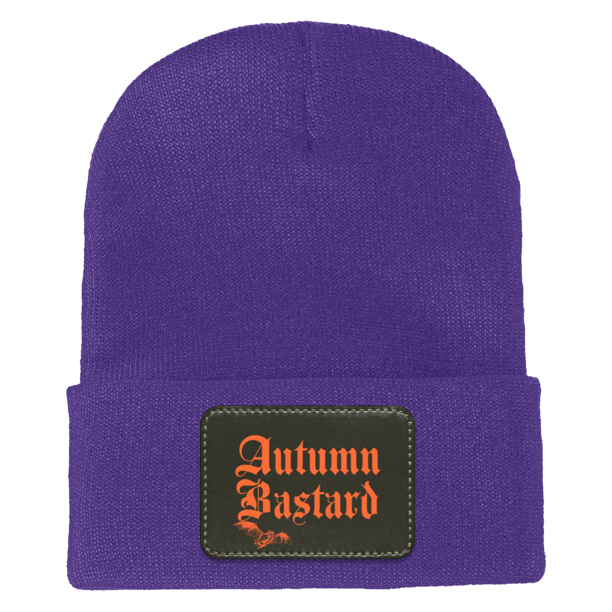 Autumn Bastard Adult Cuffed Knit Beanie Purple