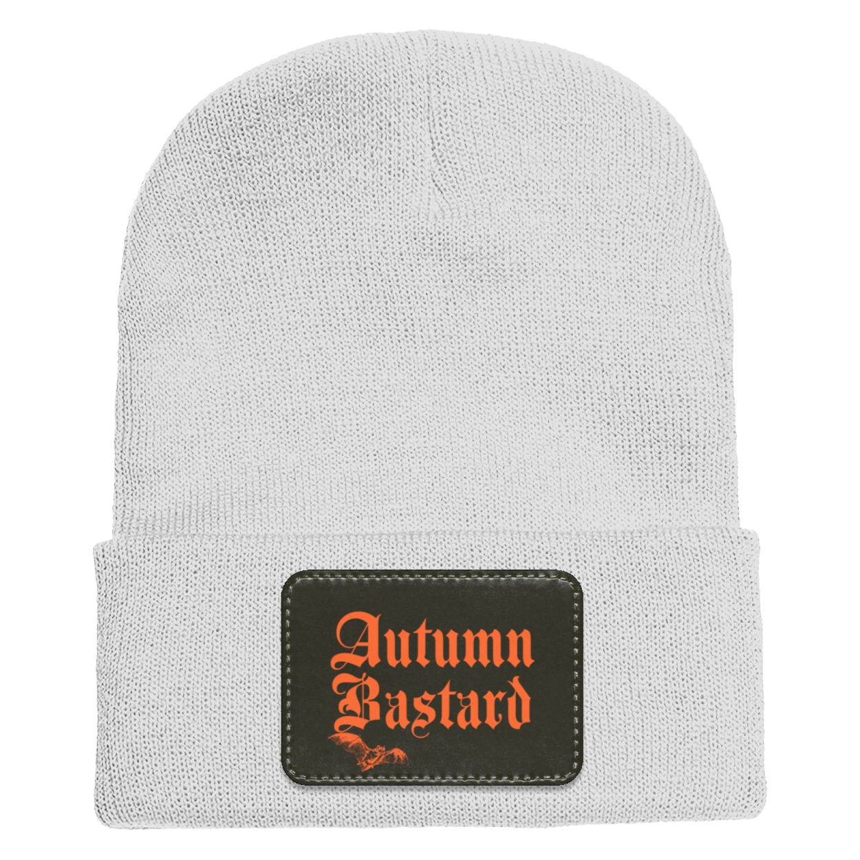 Autumn Bastard Adult Cuffed Knit Beanie White