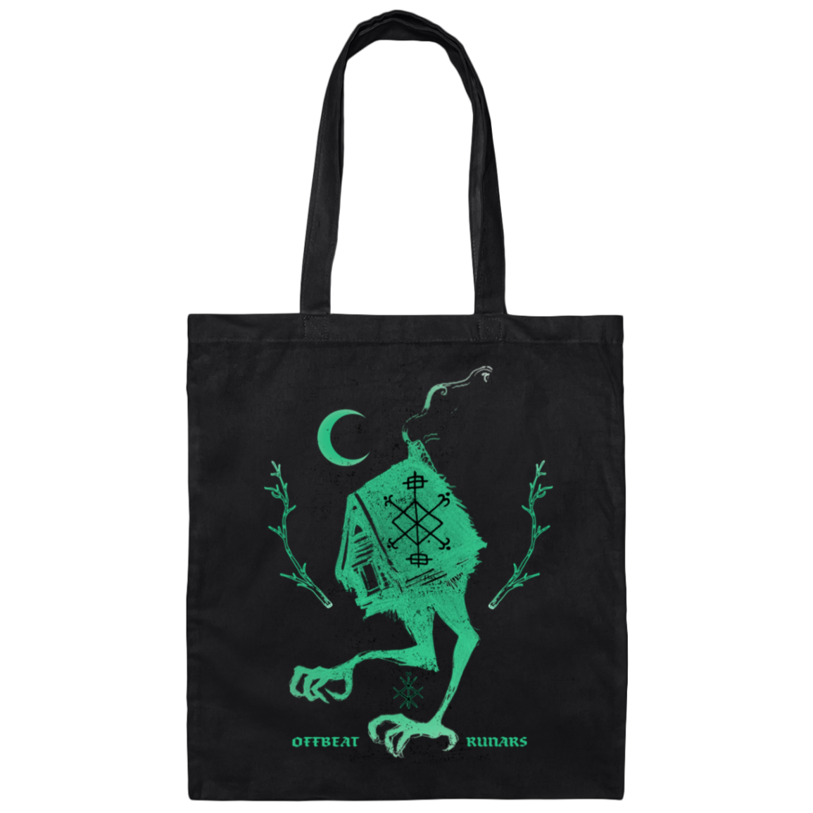 Baba Yaga Black Tote Back side The Offbeat Runars