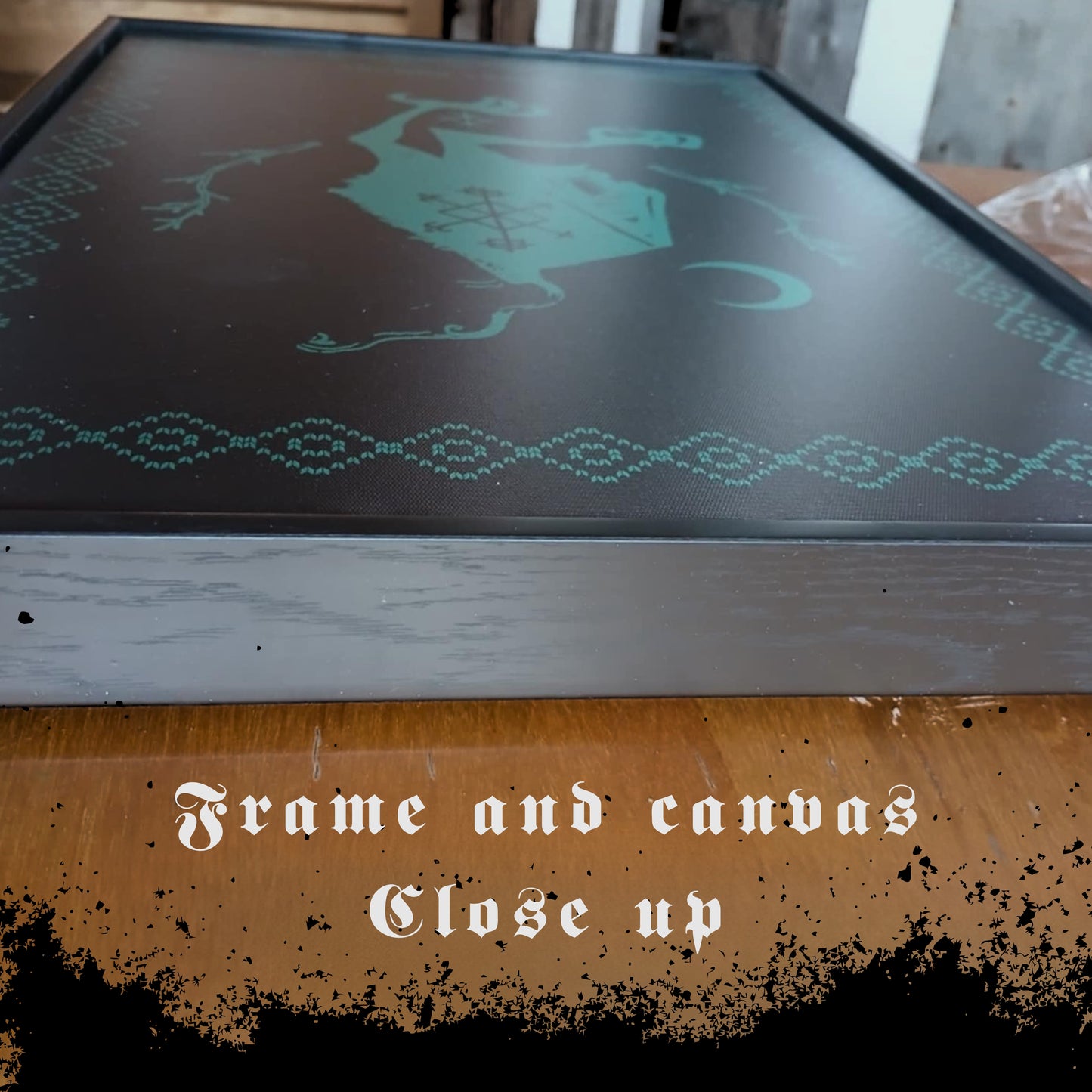 Baba Yaga Ness Fave's Black Frame Mural The offbeat runars close up