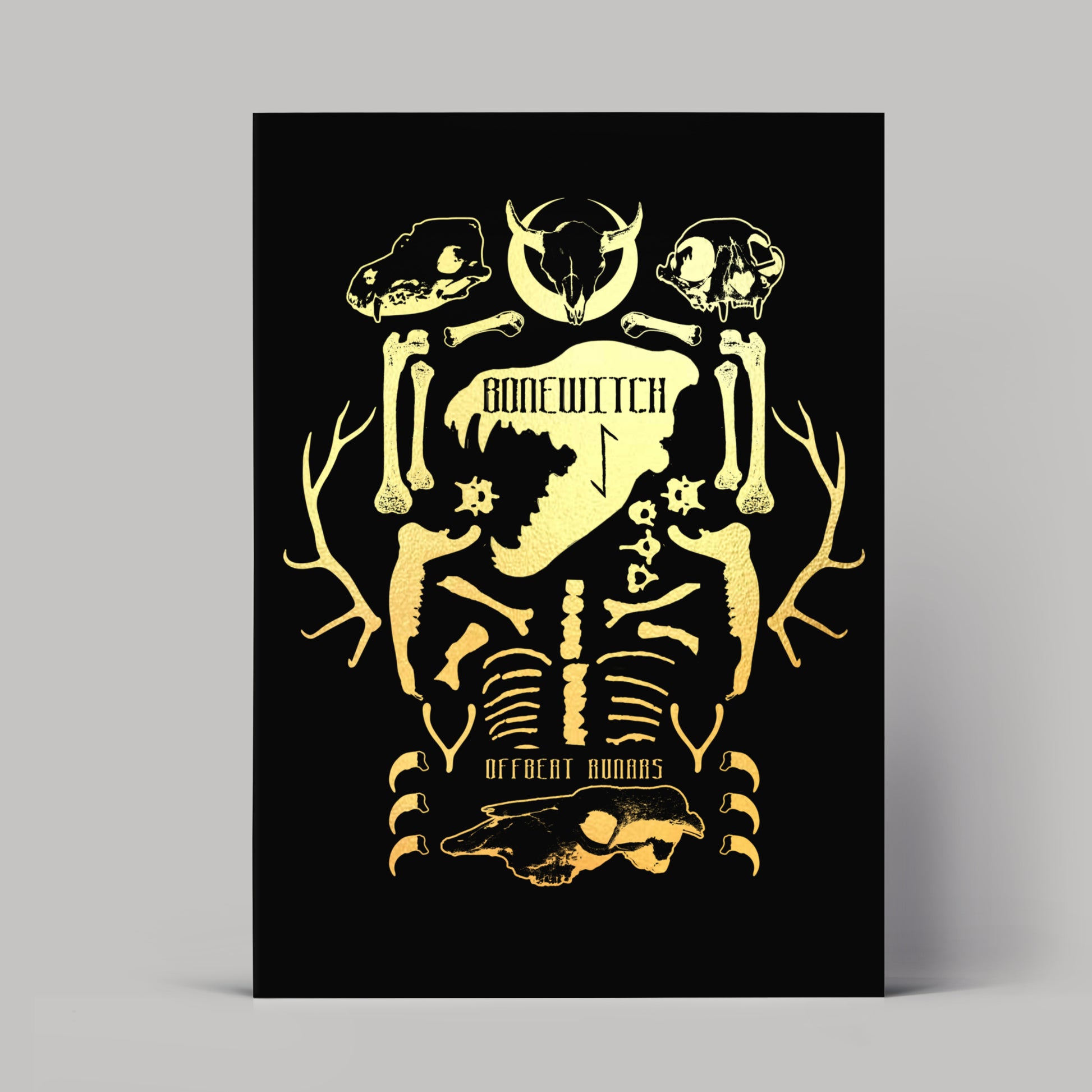 Bonewitch wall art metallic foil the offbeat runars 