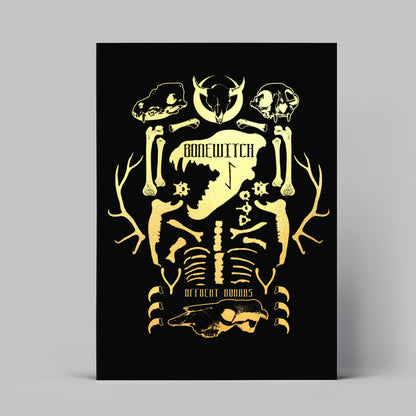 Bonewitch wall art metallic foil the offbeat runars 