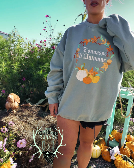 Connasse d'automne Crewneck Sweatshirt The Offbeat Runars 1